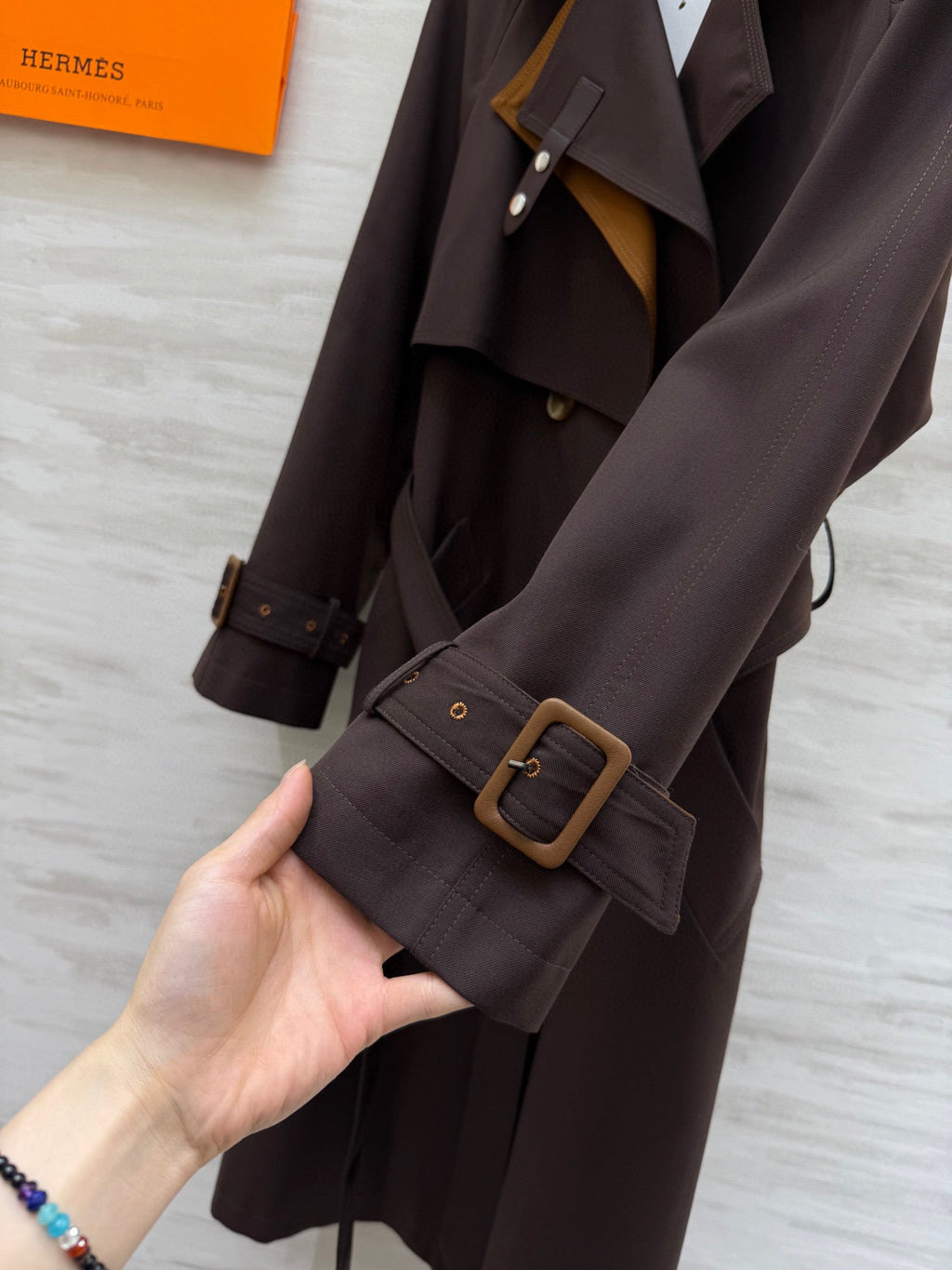 HERMES HERMES 25S LONG WINDBREAKER 527670