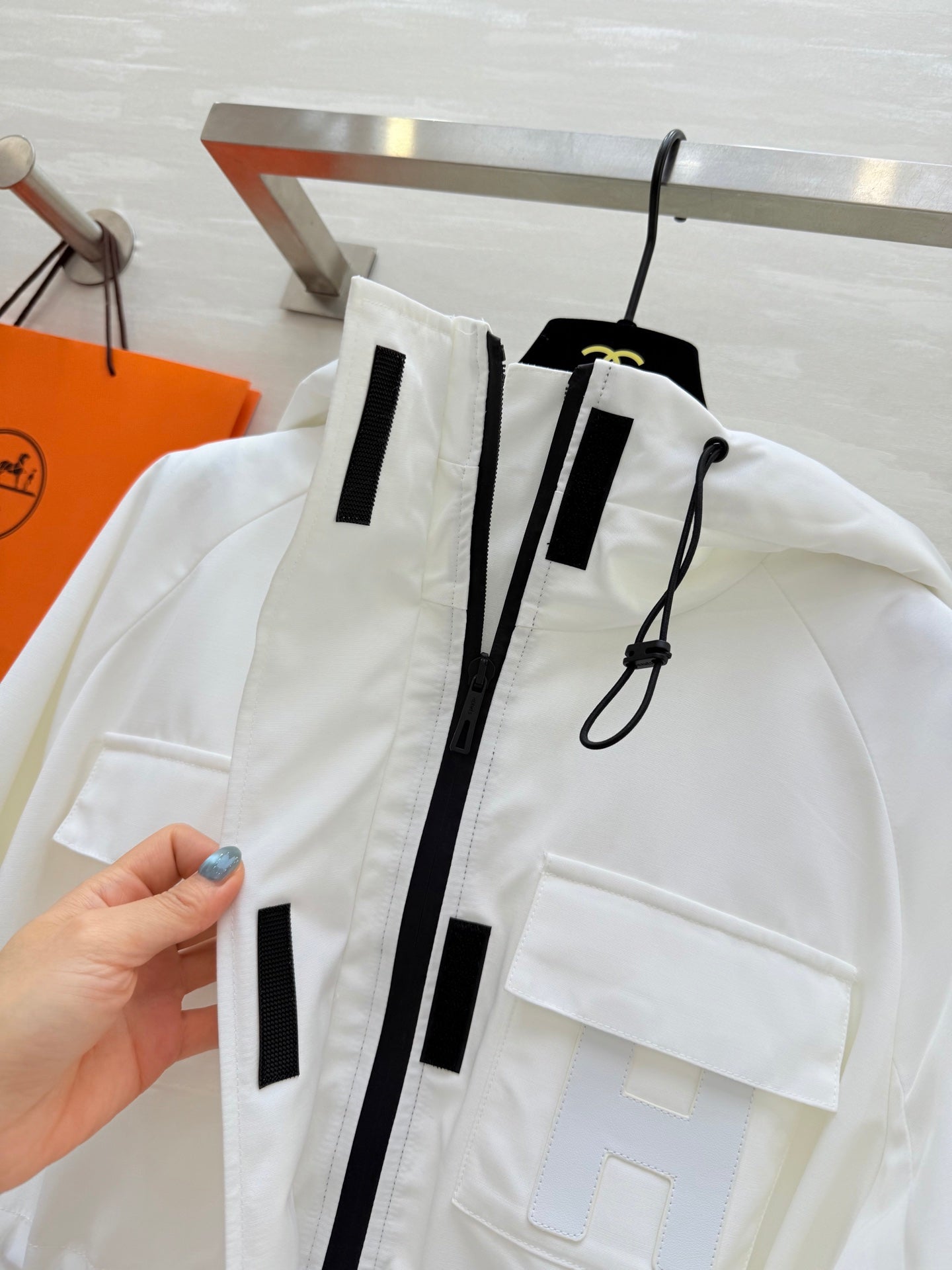 HERMES 25S HOODED JACKET 073