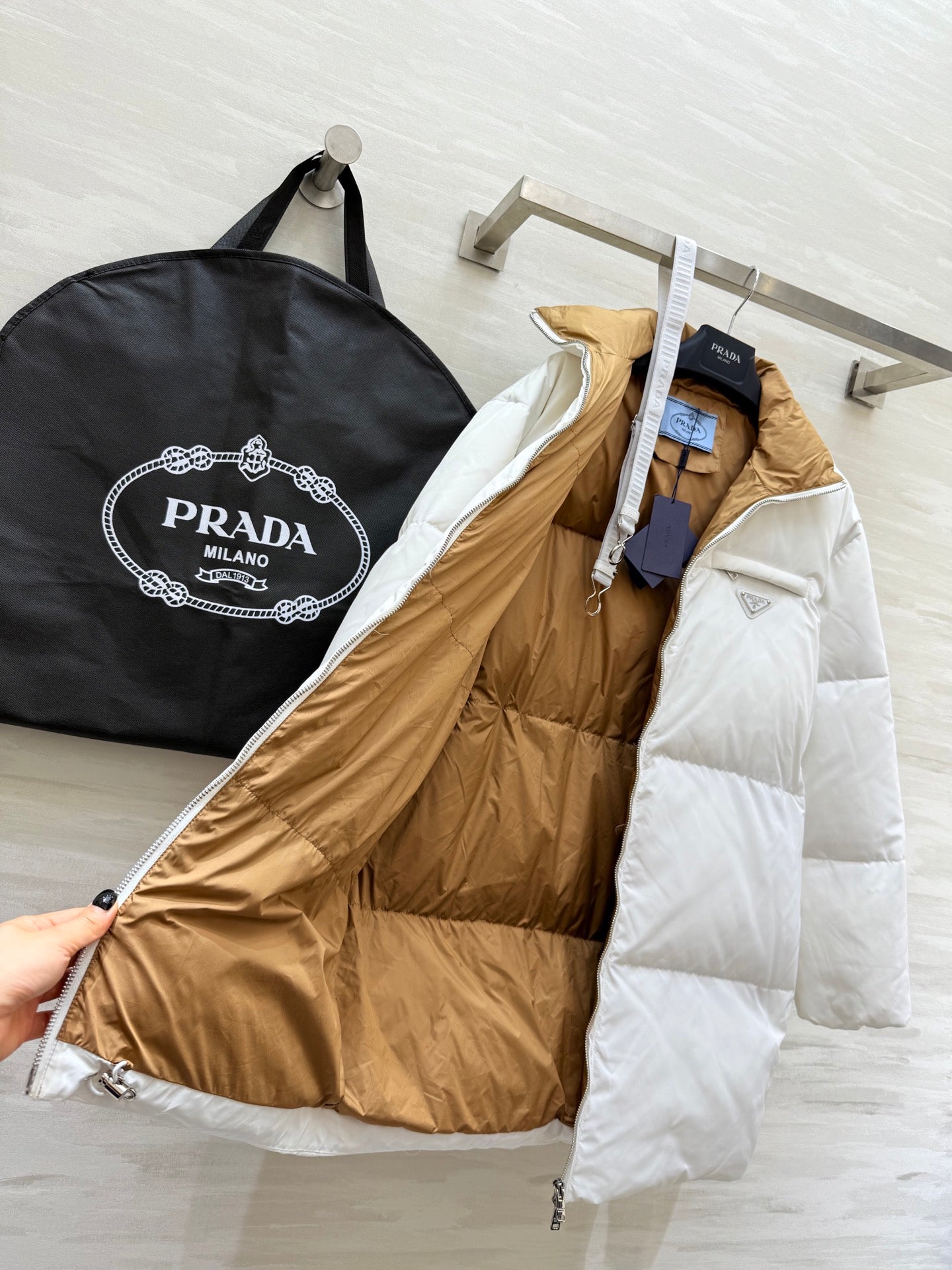PRADA 25S LONG DOWN PUFFER JACKET 467