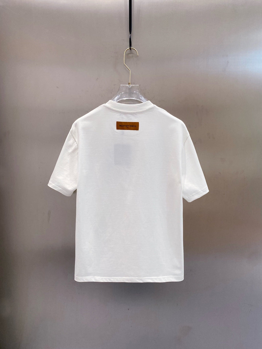LOUIS VUITTON LV EMBROIDERED LOGO T-SHIRT IN WHITE COTTON 238831