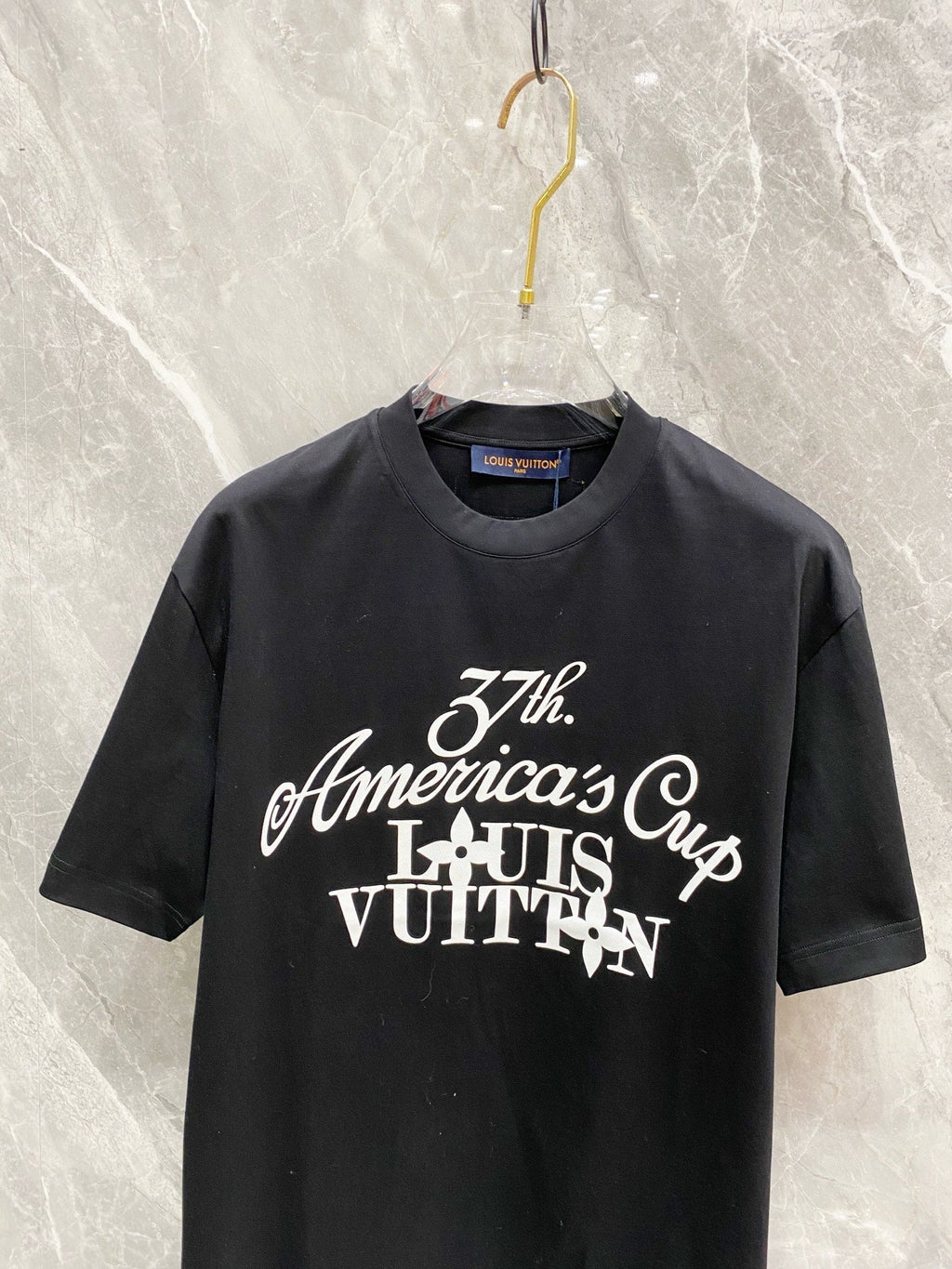 LOUIS VUITTON LV BLACK MONOGRAM COTTON T-SHIRT 239486