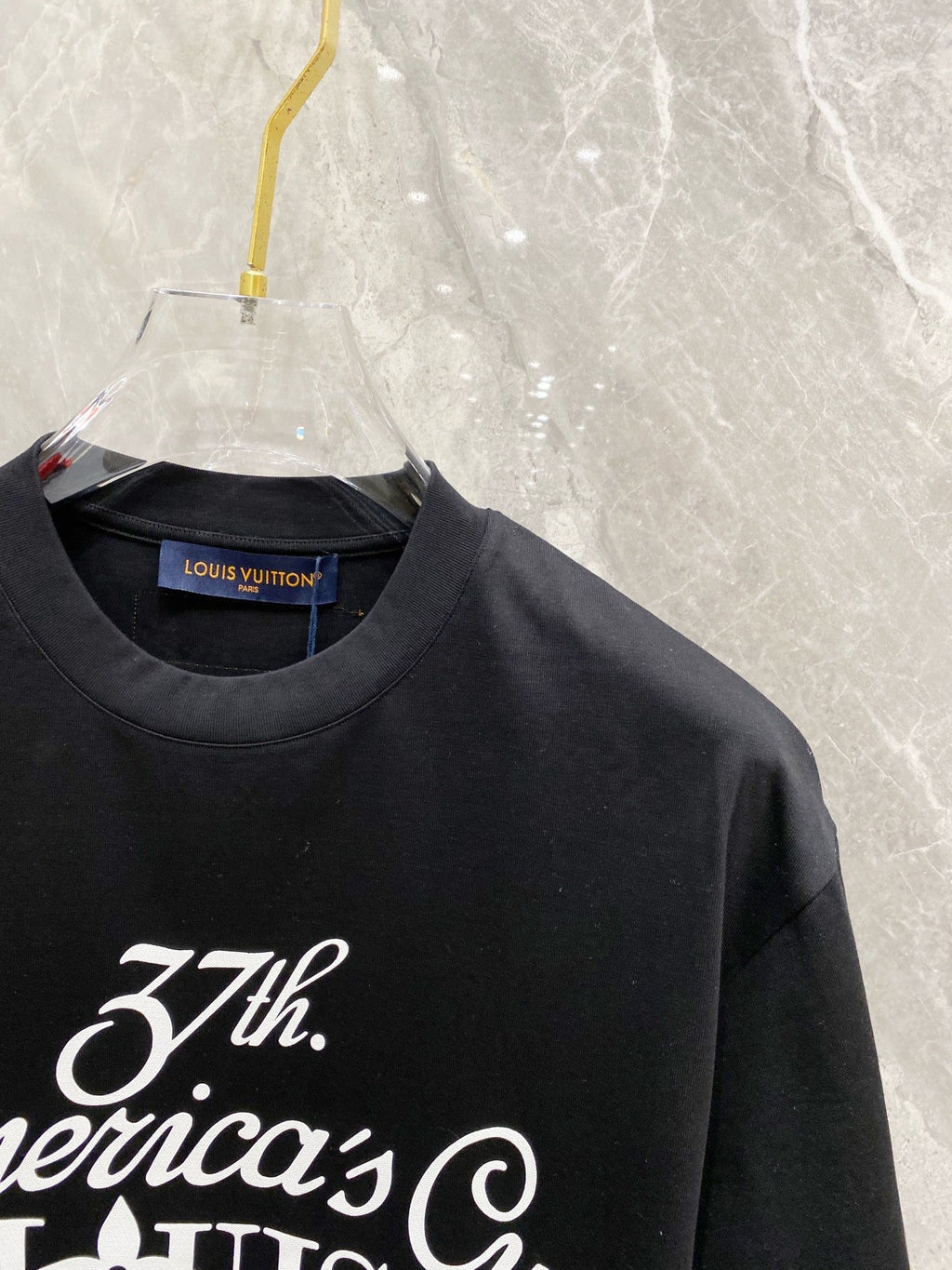 LOUIS VUITTON LV BLACK MONOGRAM COTTON T-SHIRT 239486