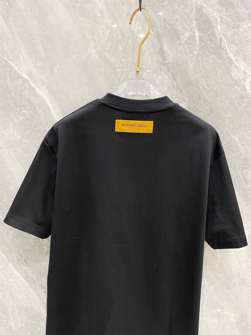 LOUIS VUITTON LV BLACK MONOGRAM COTTON T-SHIRT 239486
