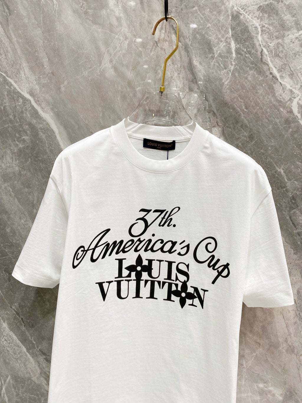LOUIS VUITTON LV WHITE MONOGRAM COTTON T-SHIRT 239487
