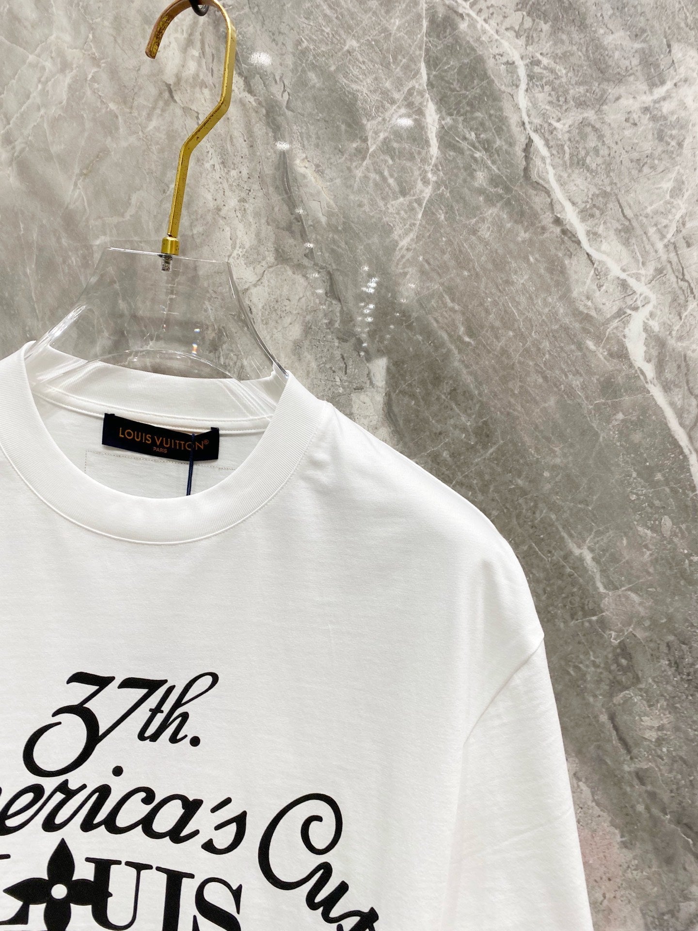 LOUIS VUITTON LV WHITE MONOGRAM COTTON T-SHIRT 239487