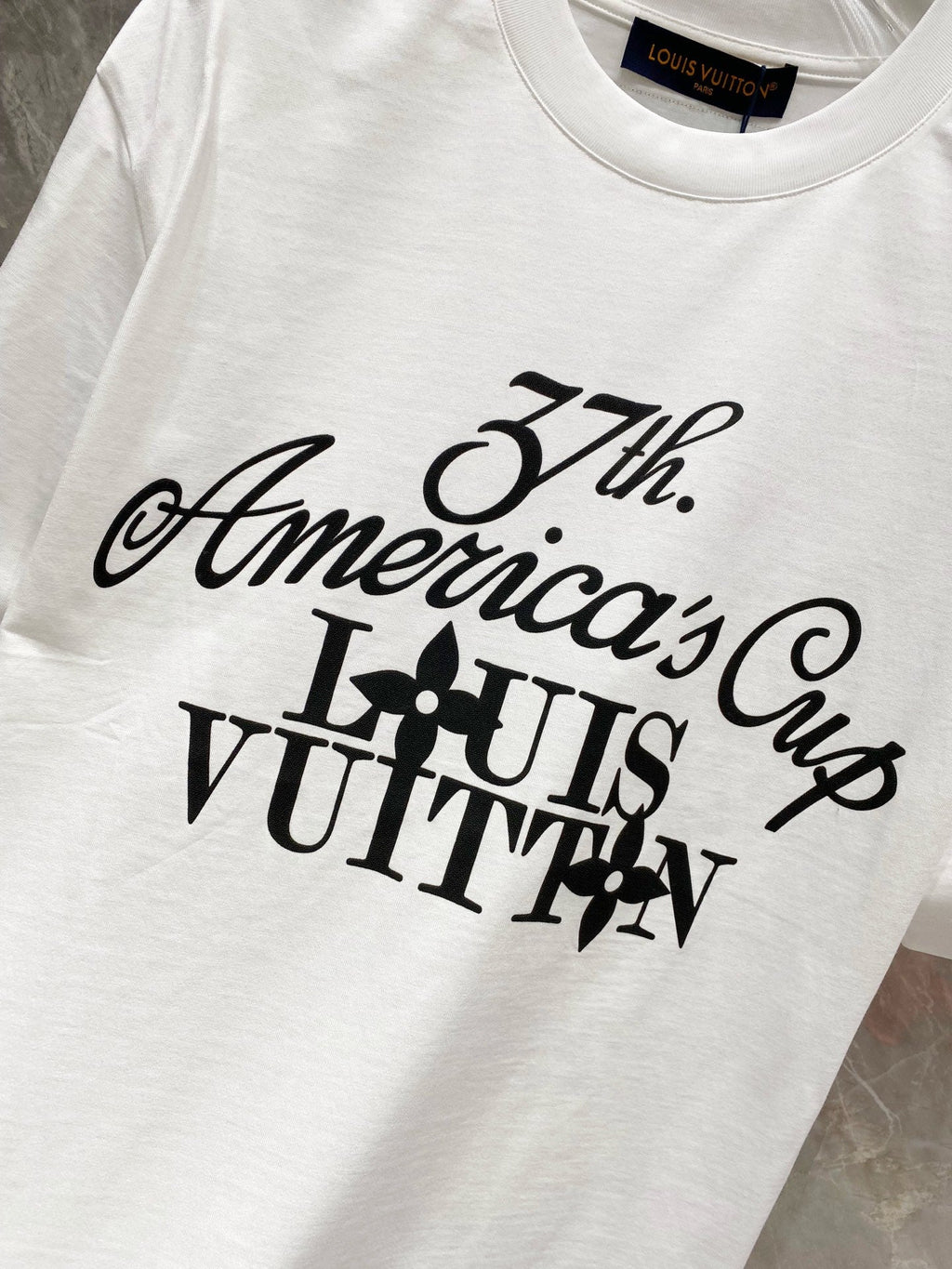 LOUIS VUITTON LV WHITE MONOGRAM COTTON T-SHIRT 239487