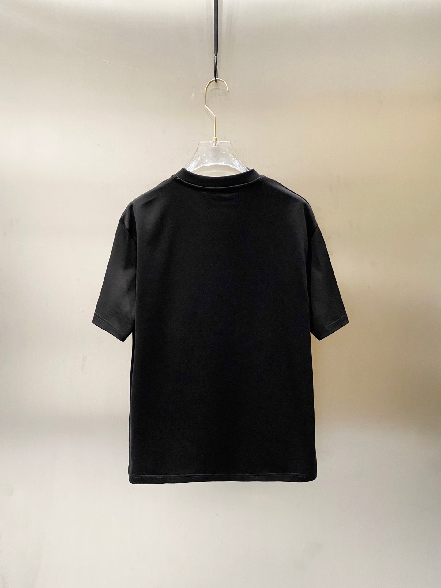 LOUIS VUITTON LV BLACK COTTON T-SHIRT GREEN LOGO PRINT 238842
