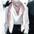 DIOR MISS ALLOVER SHAWL 140 CM IN PALE PINK MIX WHITE SILK CASHMERE 411631