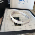 CHANEL WHITE FABRIC HAIRBAND 418914