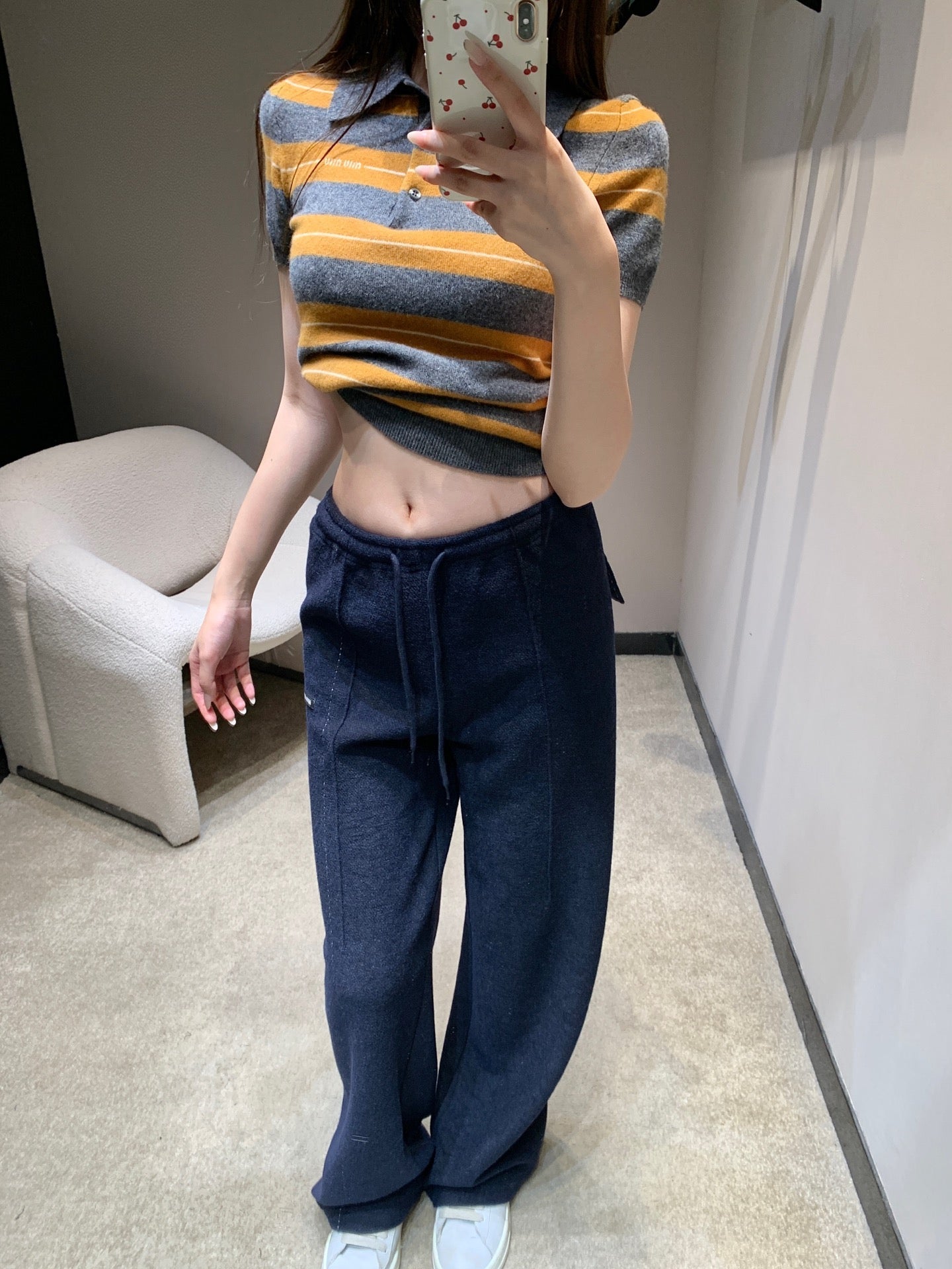 MIUMIU WIDE-LEG PANTS STYLE 656