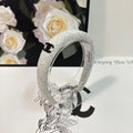 CHANEL WHITE TWEED HAIRBAND 124640