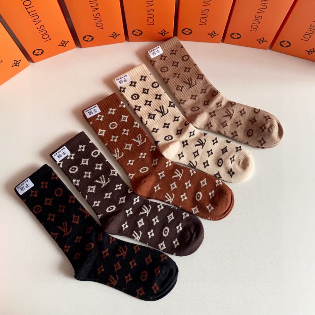 LOUIS VUITTON CREW SOCKS 192005 (1 BOX)