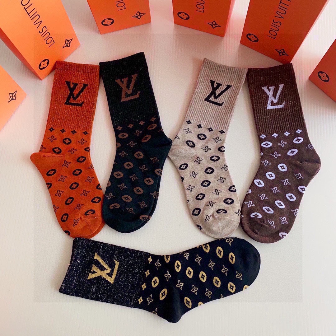 LOUIS VUITTON CREW SOCKS 192015 (1 BOX)