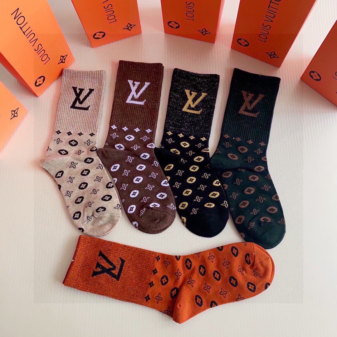 LOUIS VUITTON CREW SOCKS 192015 (1 BOX)