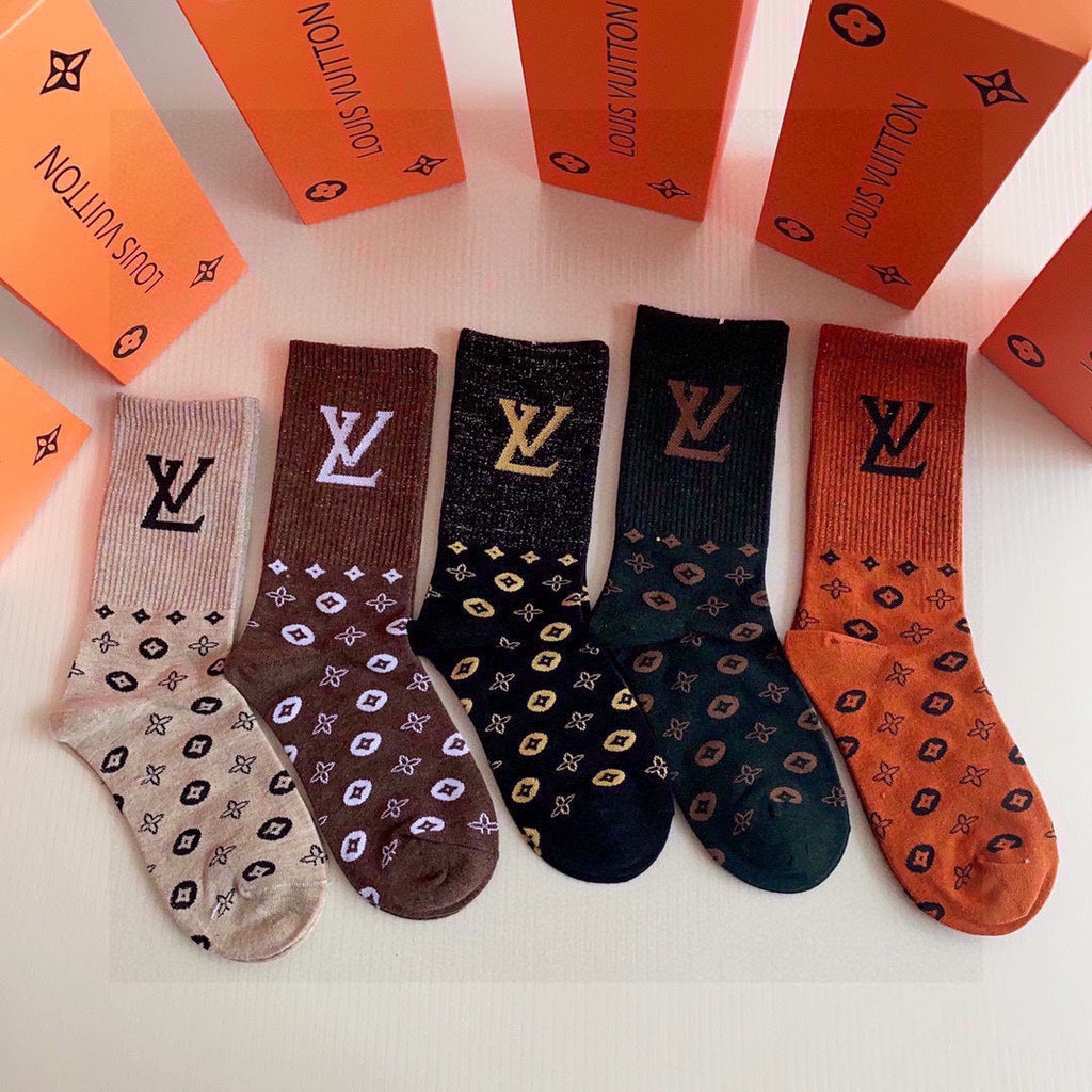 LOUIS VUITTON CREW SOCKS 192015 (1 BOX)