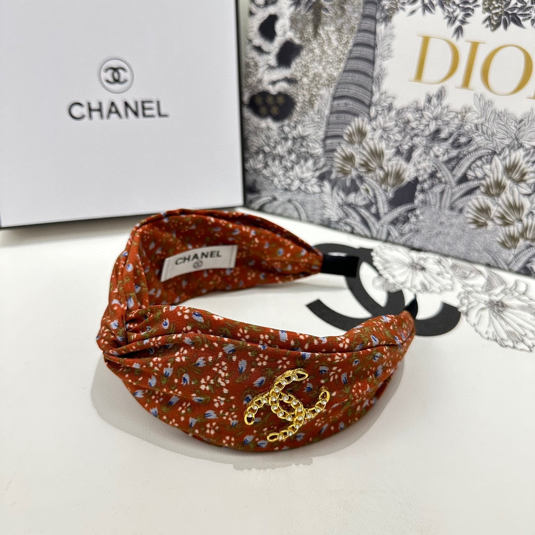 CHANEL COLORFUL FABRIC HEADBAND 168581