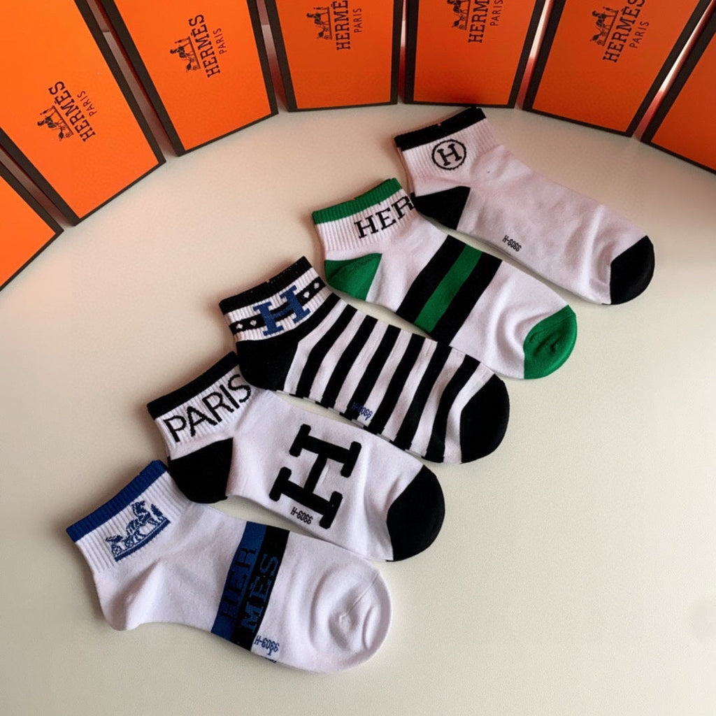 HERMES LOW-CUT SOCKS 189458 (1 BOX)