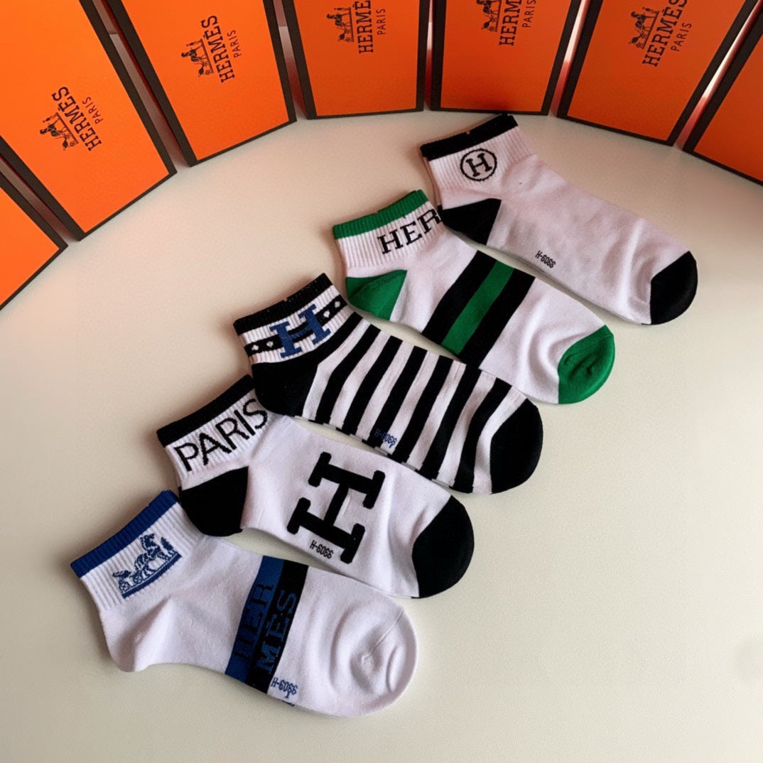 HERMES LOW-CUT SOCKS 189458 (1 BOX)