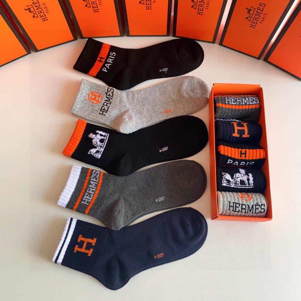 HERMES LOW-CUT SOCKS 314698 (1 BOX)