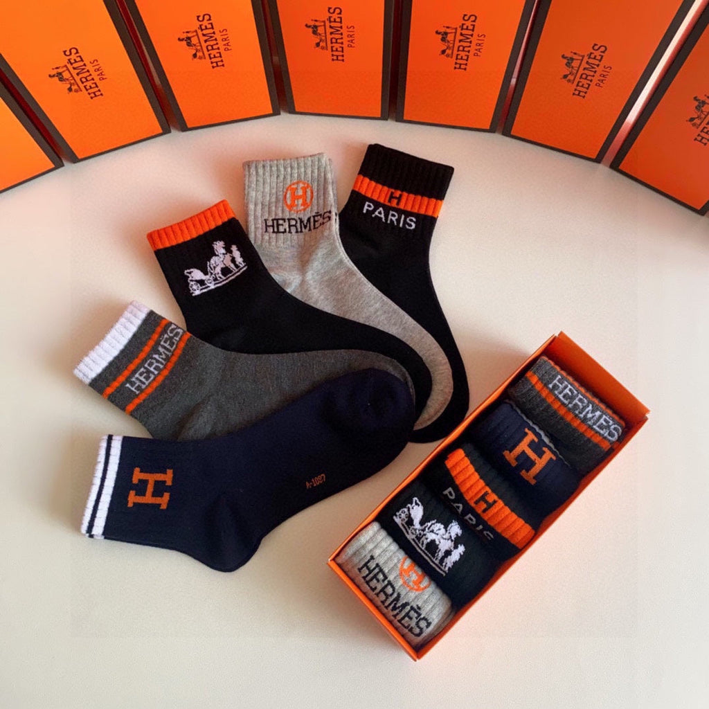 HERMES LOW-CUT SOCKS 314698 (1 BOX)