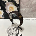 GUCCI CHOCOLATE MONOGRAM CANVAS HAIRBAND 369308