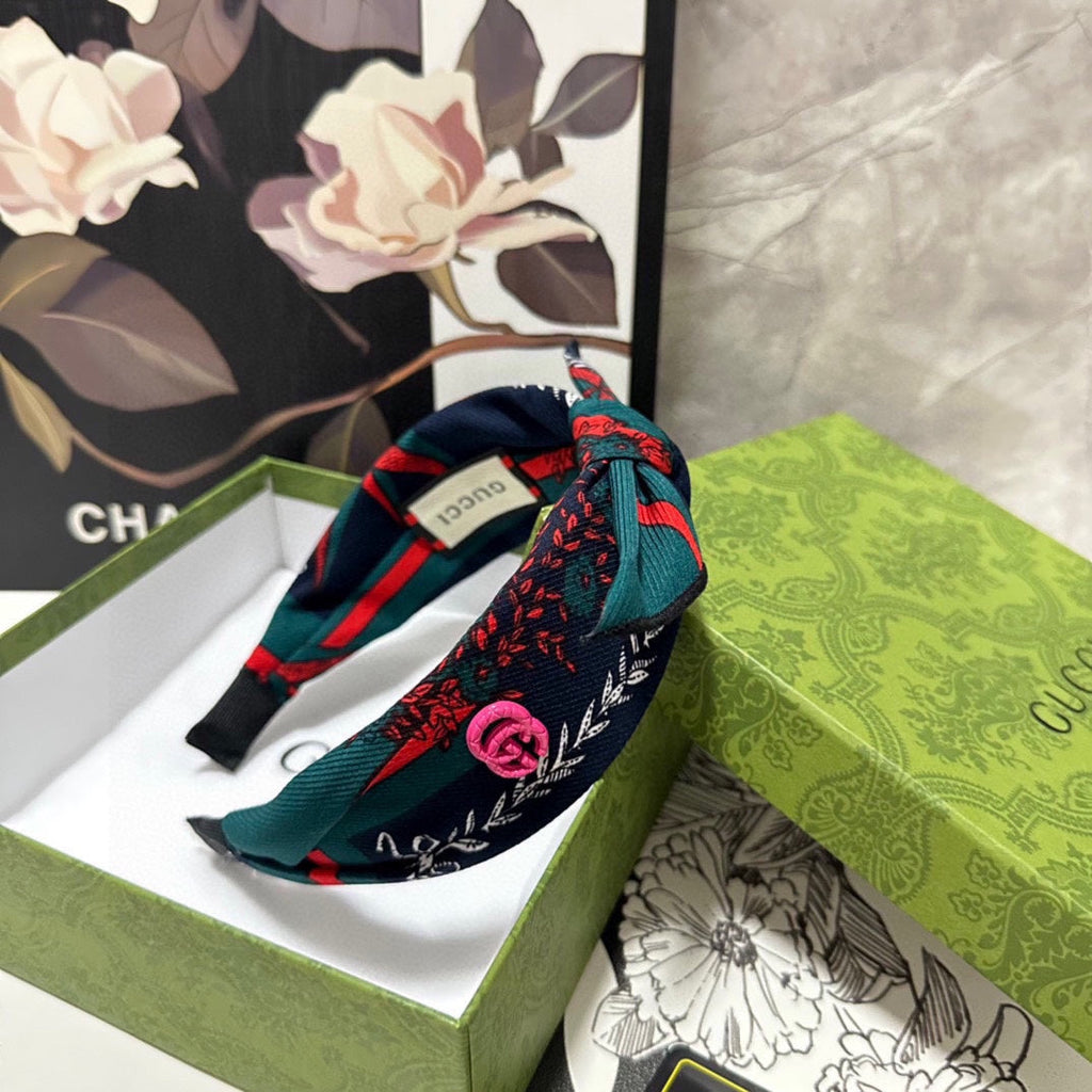 GUCCI COLORFUL FABRIC HAIRBAND 372431