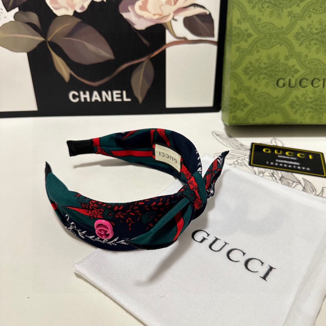 GUCCI COLORFUL FABRIC HAIRBAND 372431