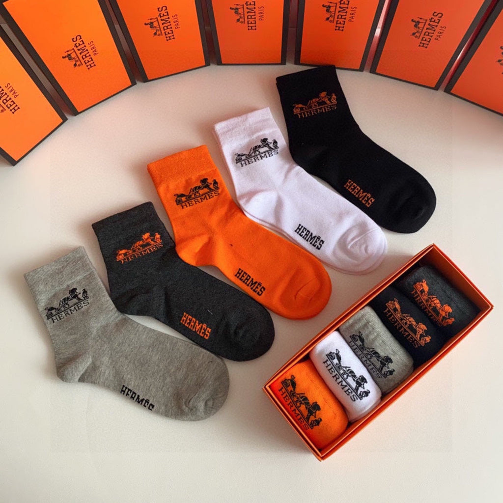 HERMES LOW-CUT SOCKS 379055 (1 BOX)
