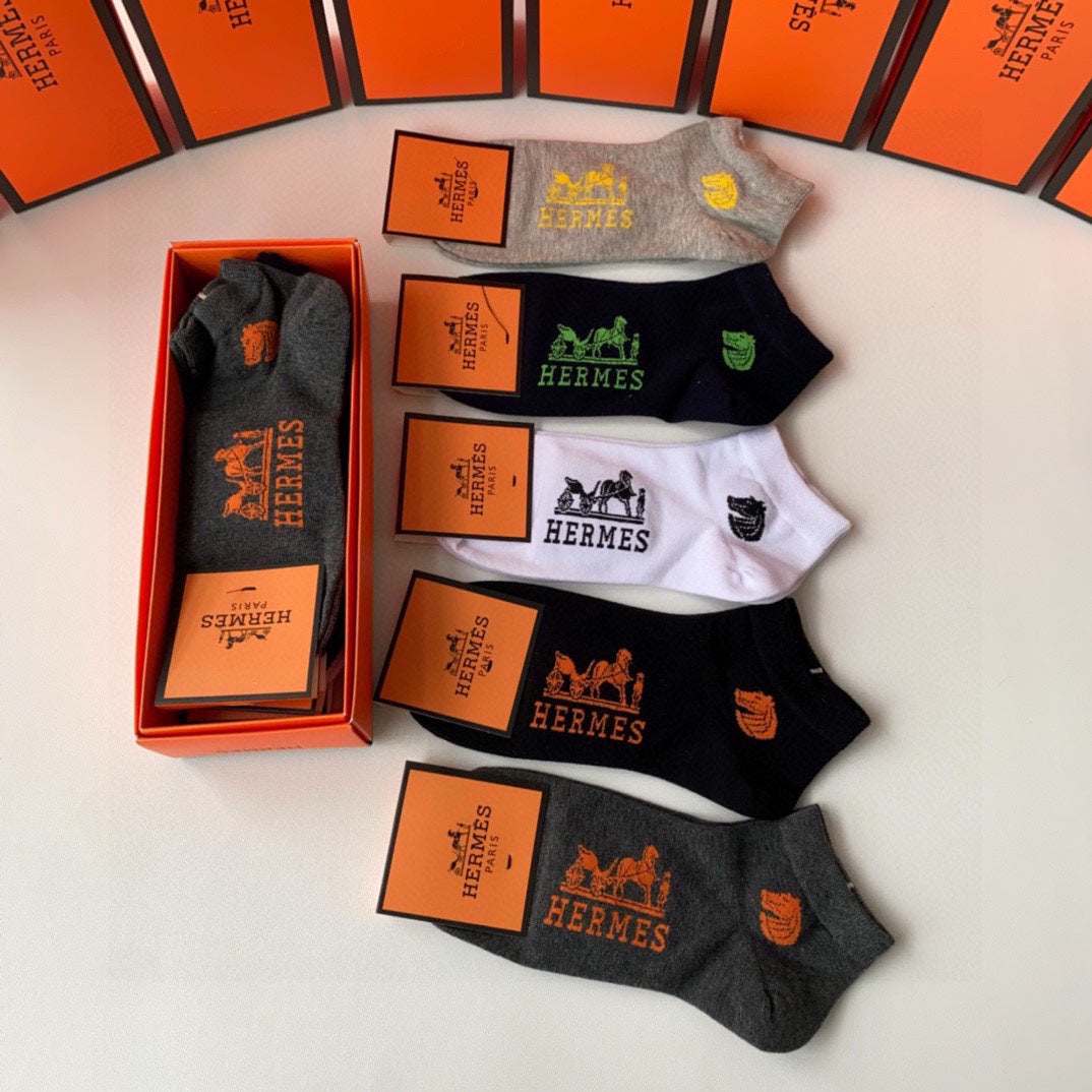HERMES LOW-CUT SOCKS 380292 (1 BOX)