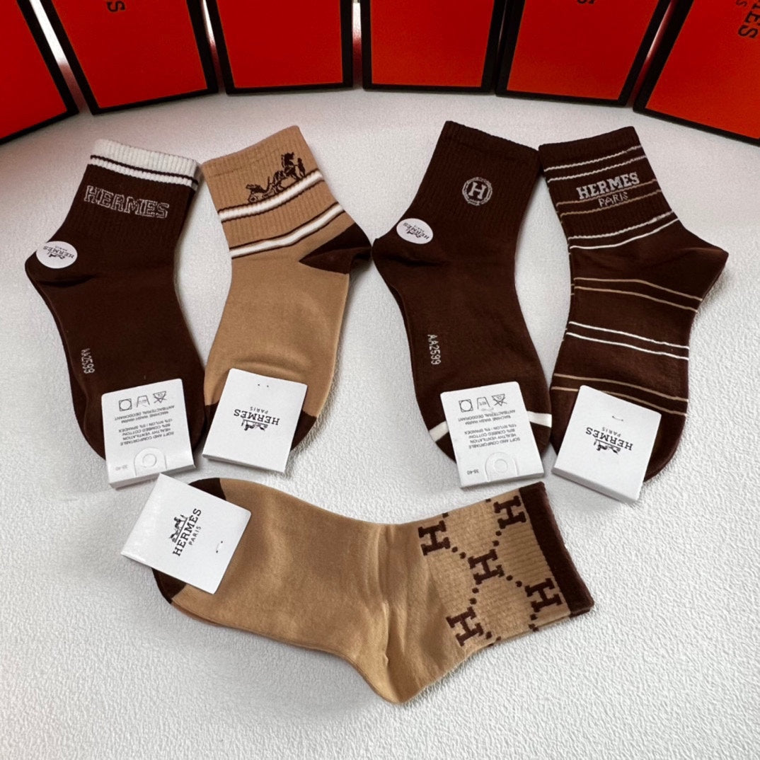 HERMES LOW-CUT SOCKS 391868 (1 BOX)