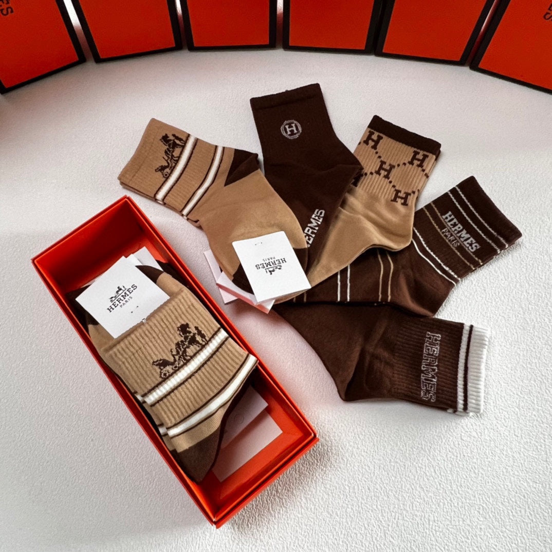 HERMES LOW-CUT SOCKS 391868 (1 BOX)