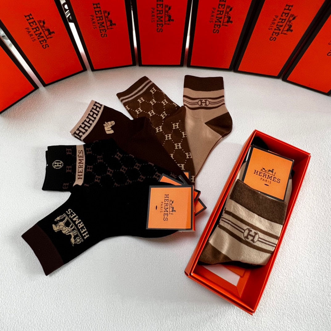 HERMES LOW-CUT SOCKS 395482 (1 BOX)
