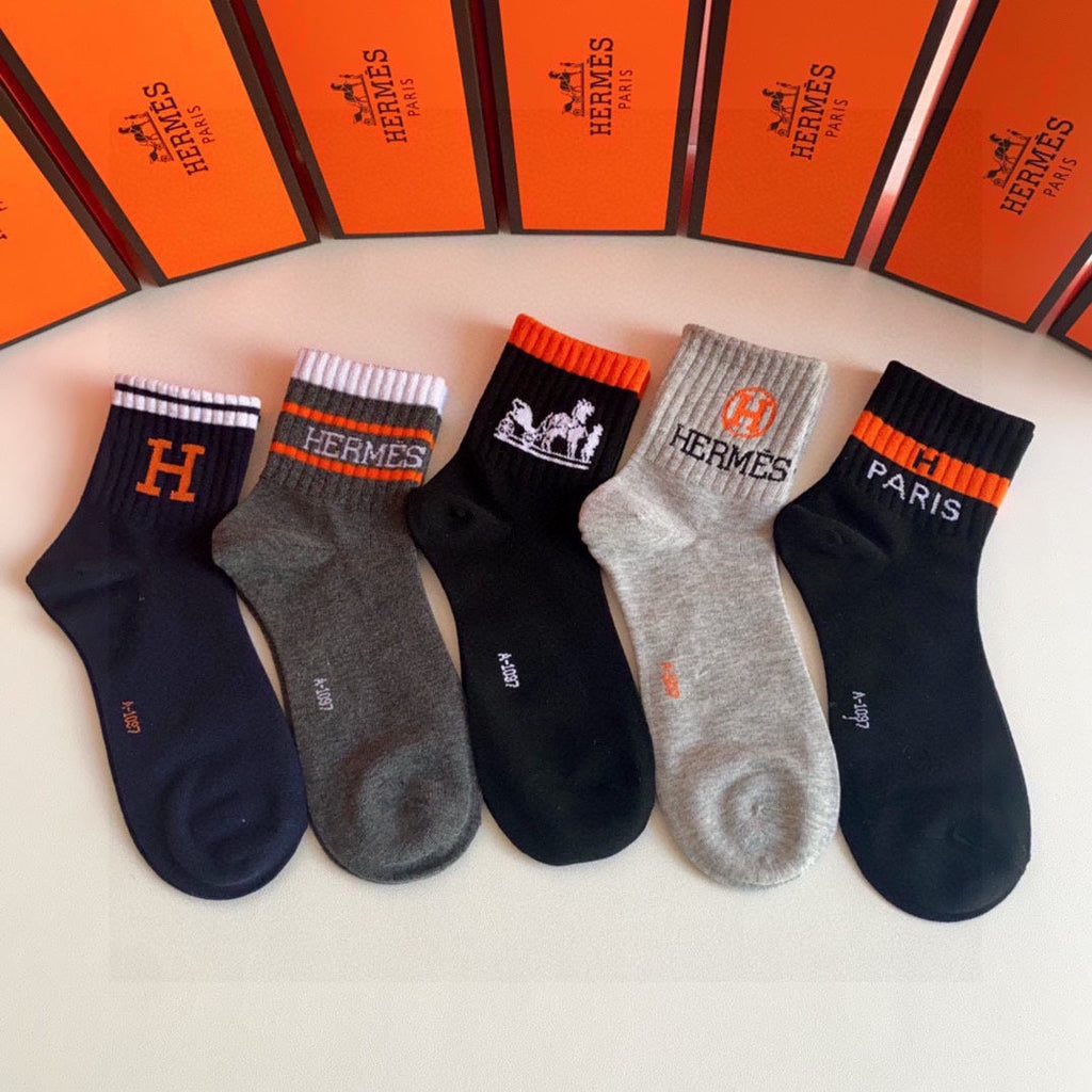 HERMES LOW-CUT SOCKS 406340 (1 BOX)