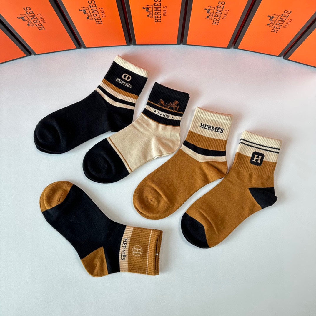 HERMES LOW-CUT SOCKS 406341 (1 BOX)