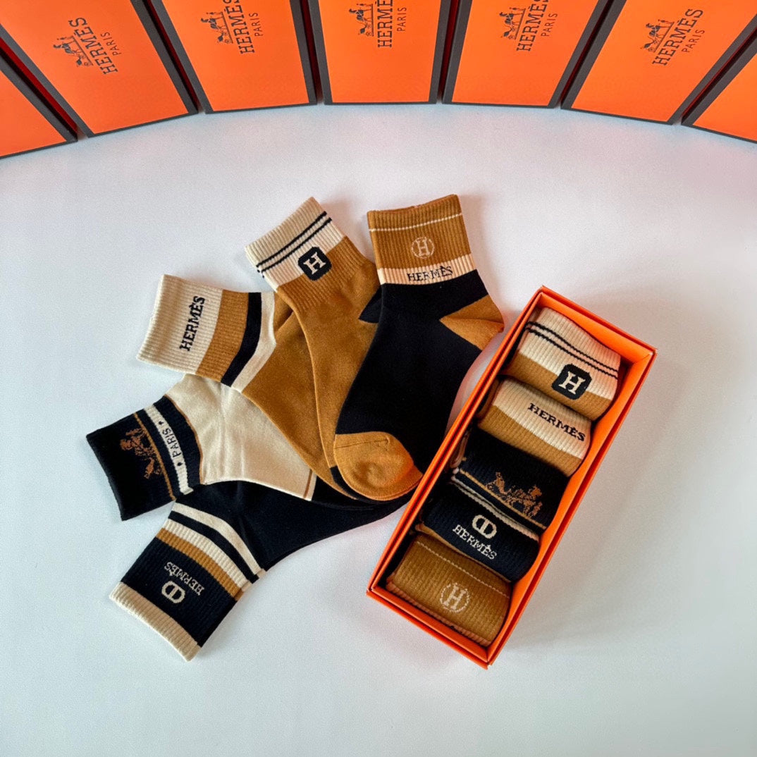 HERMES LOW-CUT SOCKS 406341 (1 BOX)
