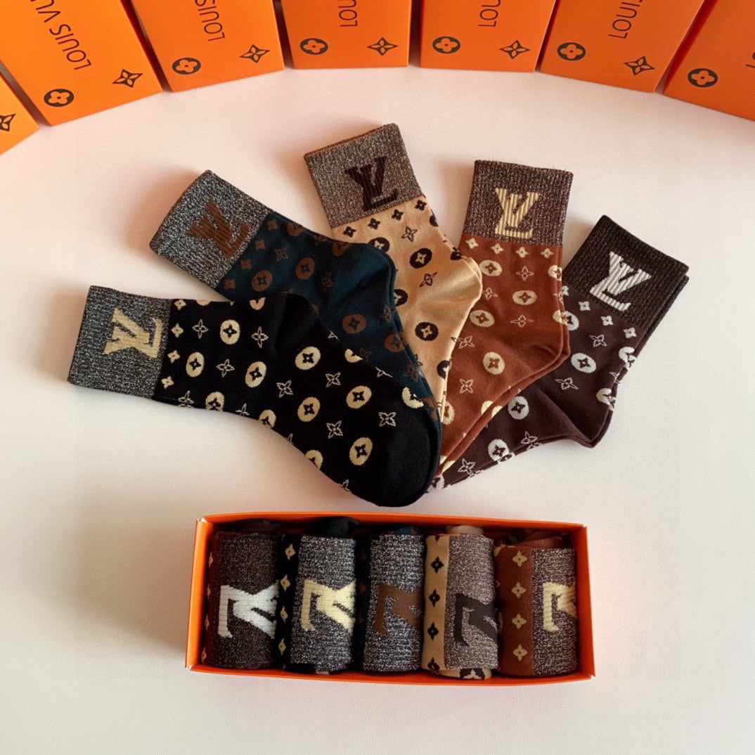 LOUIS VUITTON LOW-CUT SOCKS 407976 (1 BOX)