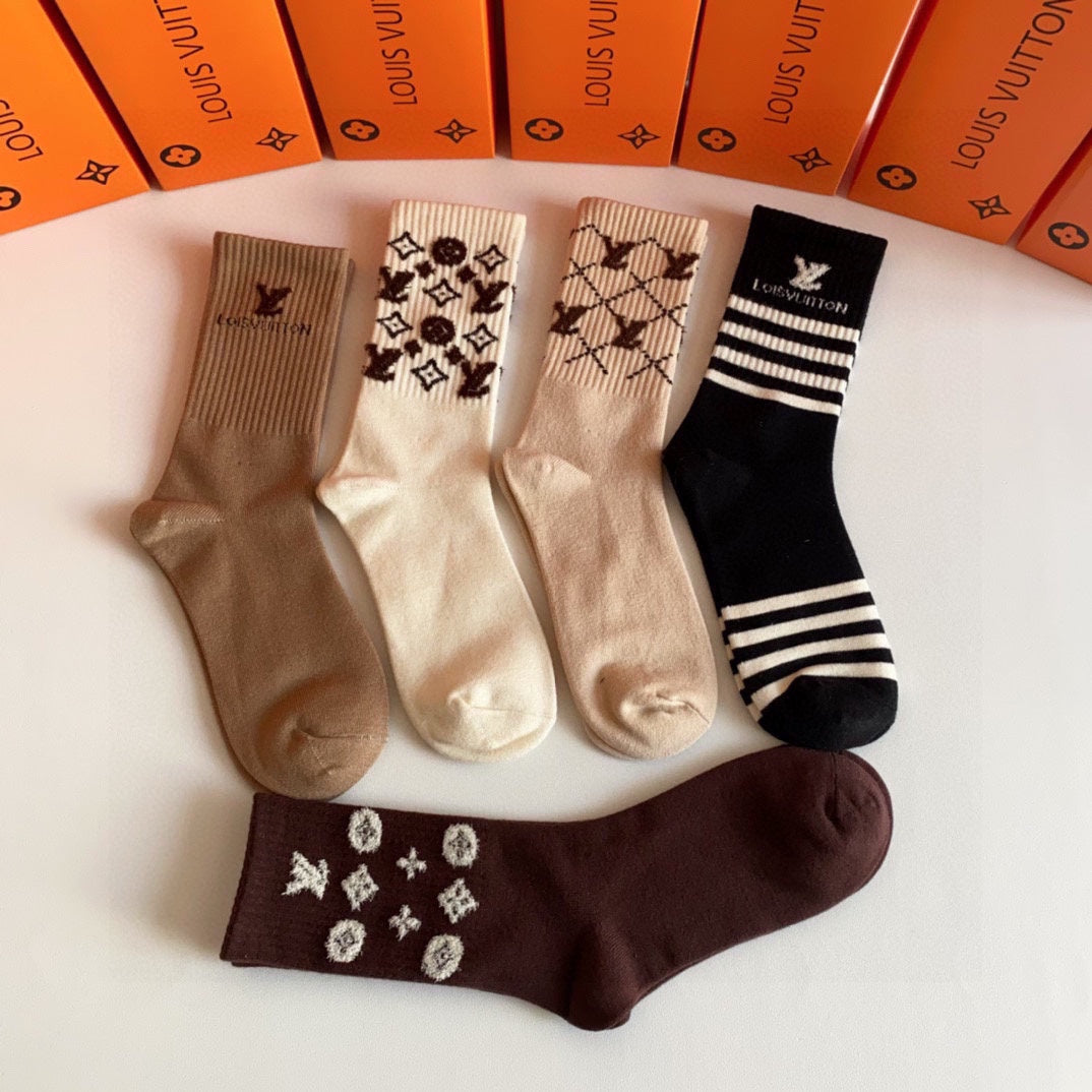 LOUIS VUITTON CREW SOCKS 407965 (1 BOX)