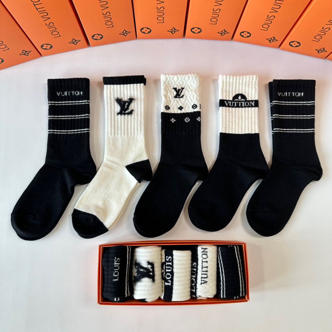 LOUIS VUITTON CREW SOCKS 407966 (1 BOX)