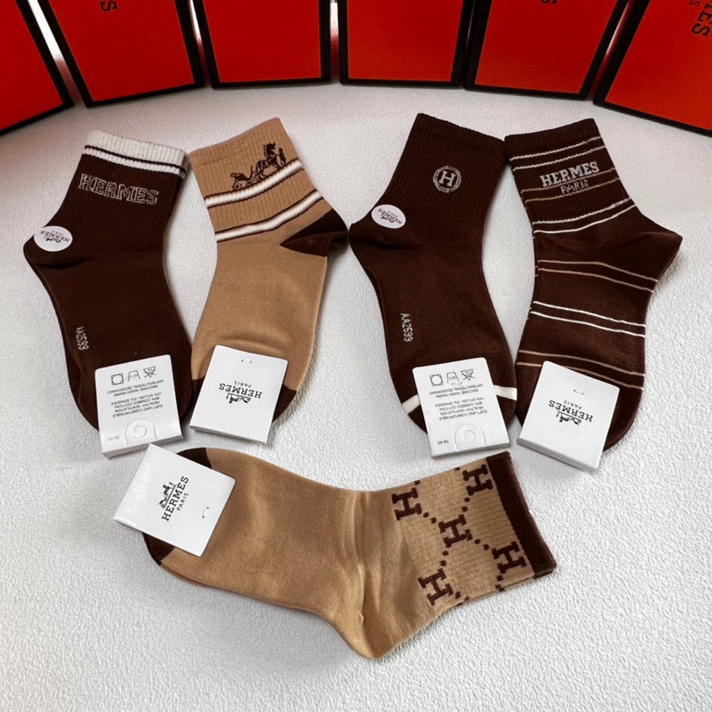 HERMES LOW-CUT SOCKS 410980 (1 BOX)