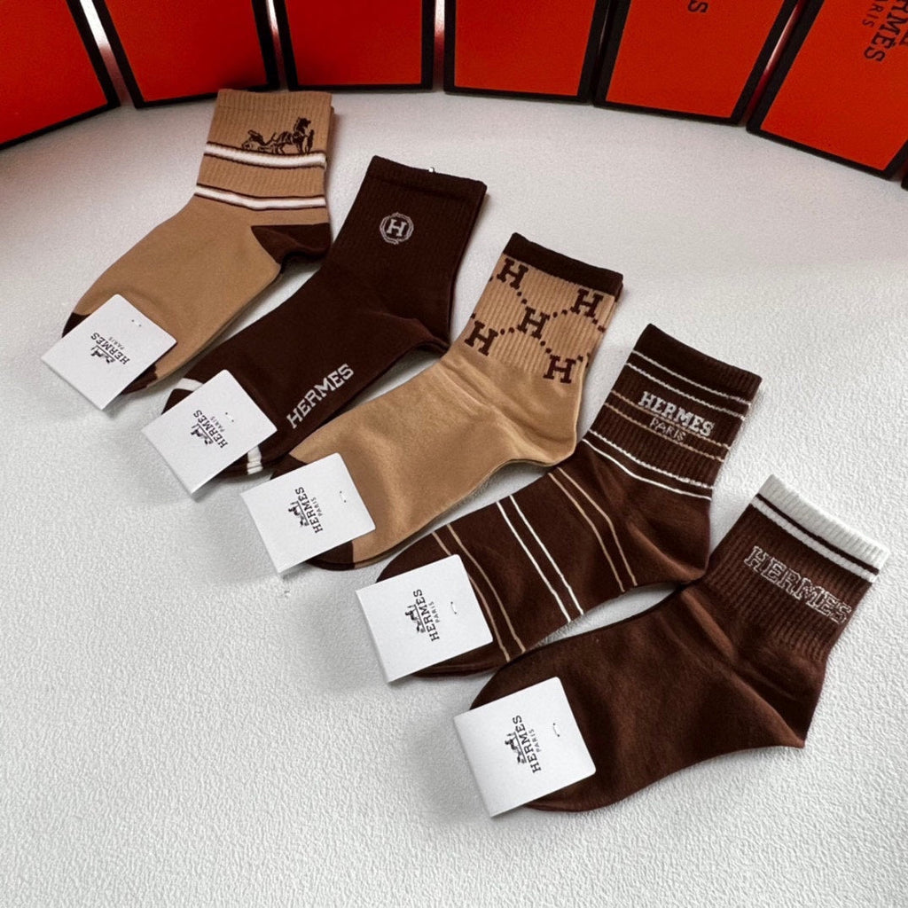 HERMES LOW-CUT SOCKS 410980 (1 BOX)