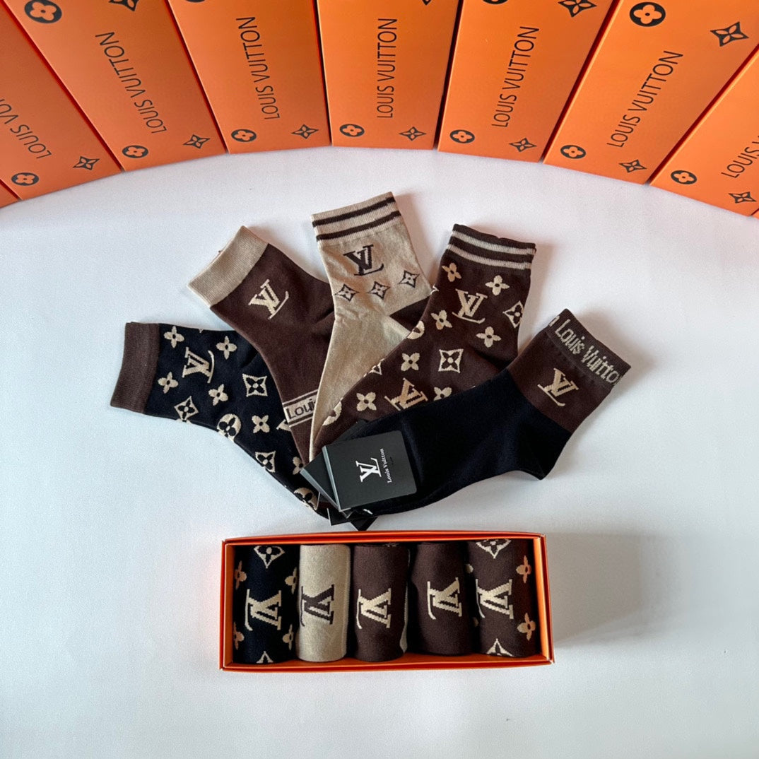 LOUIS VUITTON CREW SOCKS 410990 (1 BOX)
