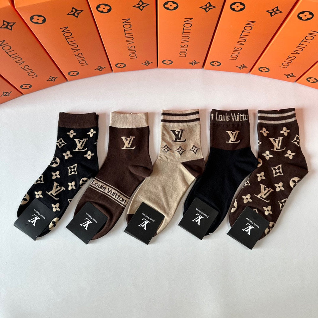LOUIS VUITTON CREW SOCKS 410990 (1 BOX)