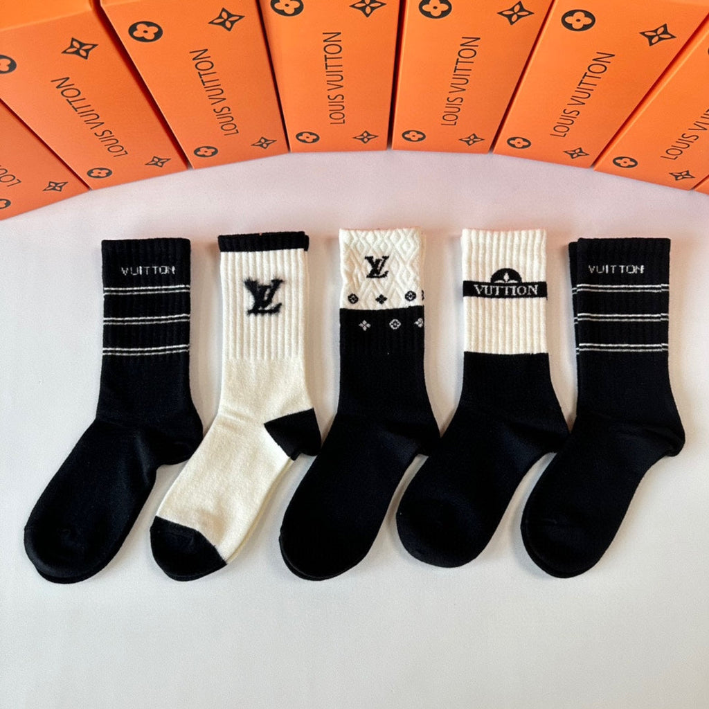 LOUIS VUITTON CREW SOCKS 410991 (1 BOX)