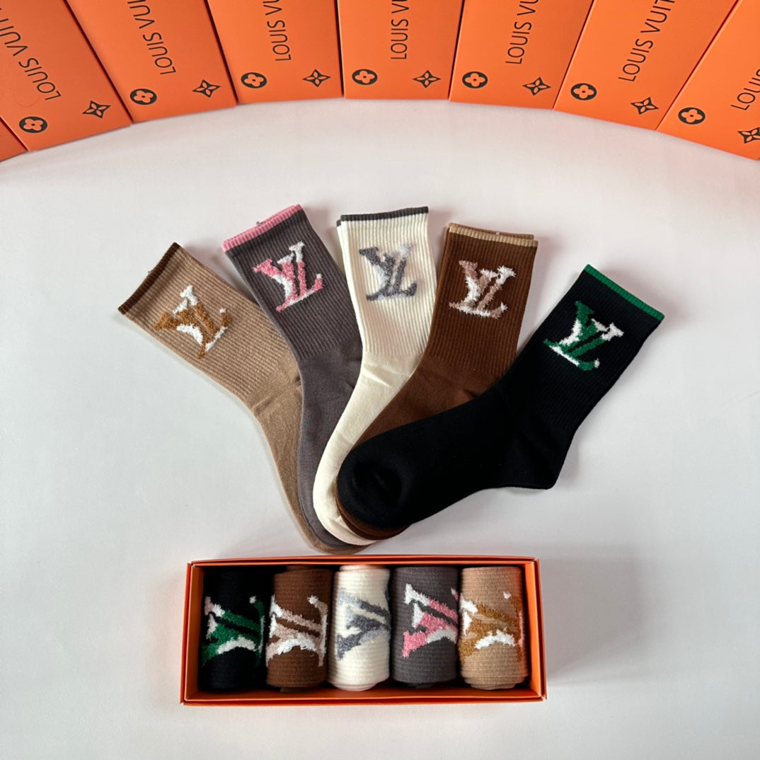 LOUIS VUITTON CREW SOCKS 411007 (1 BOX)