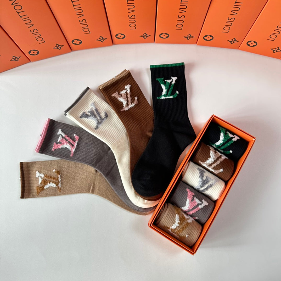 LOUIS VUITTON CREW SOCKS 411007 (1 BOX)