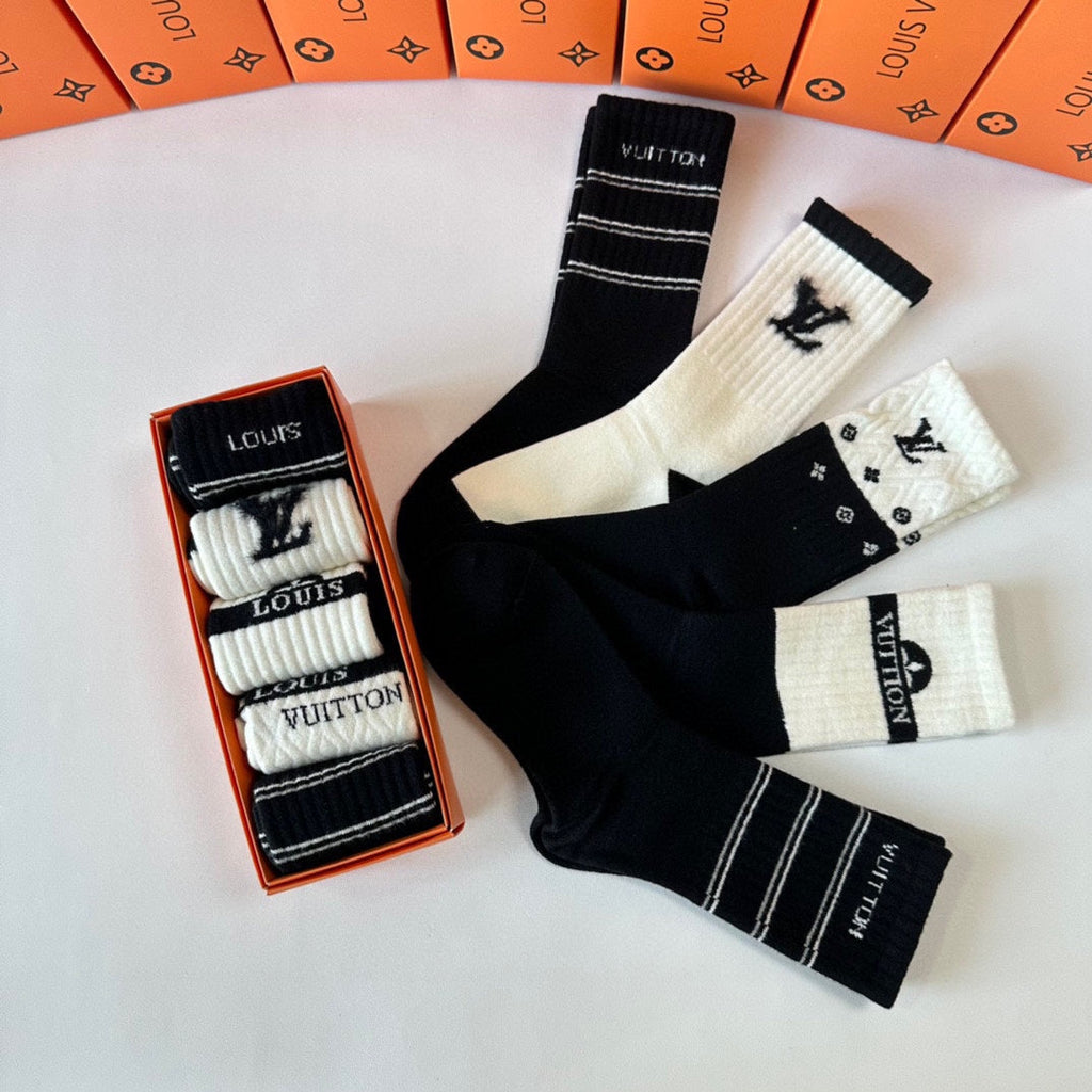 LOUIS VUITTON CREW SOCKS 416100 (1 BOX)