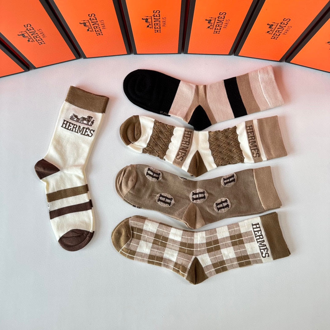 HERMES LOW-CUT SOCKS 417462 (1 BOX)