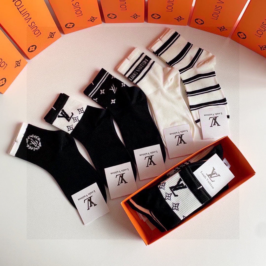 LOUIS VUITTON LOW-CUT SOCKS 419051 (1 BOX)