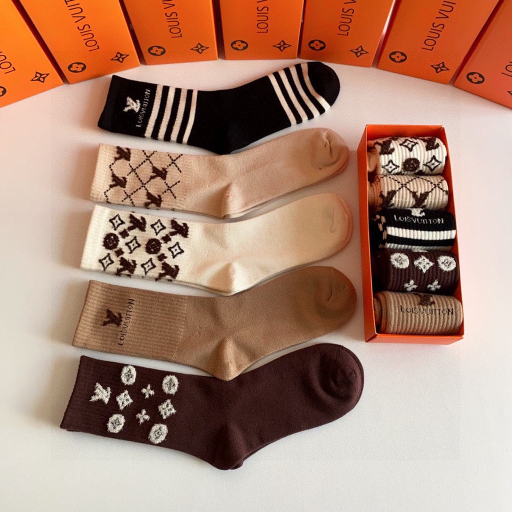 LOUIS VUITTON CREW SOCKS 423801 (1 BOX)