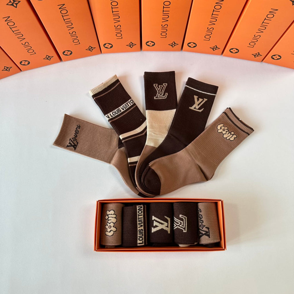 LOUIS VUITTON CREW SOCKS 423817 (1 BOX)